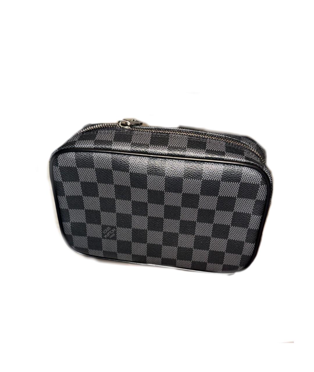 LOUIS VUITTON Черная косметичка, фото 2