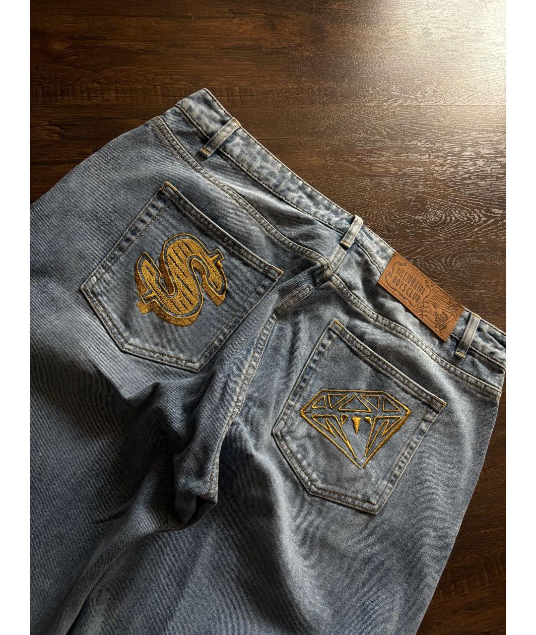 BILLIONAIRE BOYS CLUB Голубые хлопковые прямые джинсы, фото 4