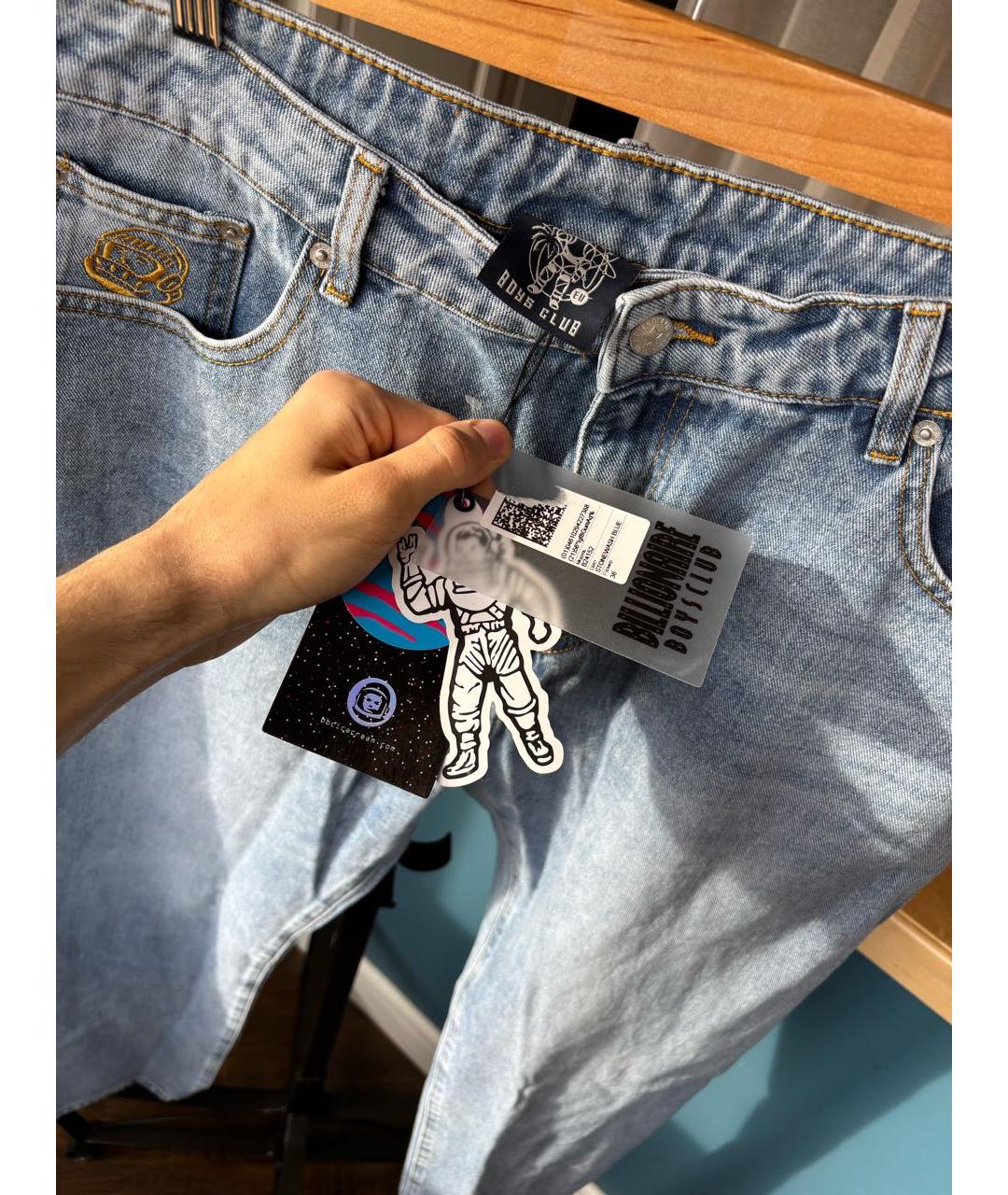 BILLIONAIRE BOYS CLUB Голубые хлопковые прямые джинсы, фото 5