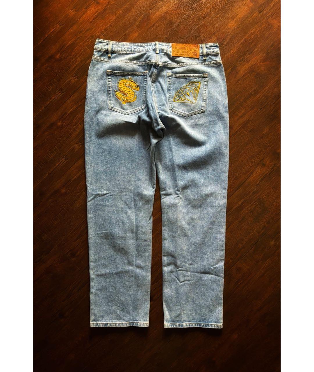 BILLIONAIRE BOYS CLUB Голубые хлопковые прямые джинсы, фото 2