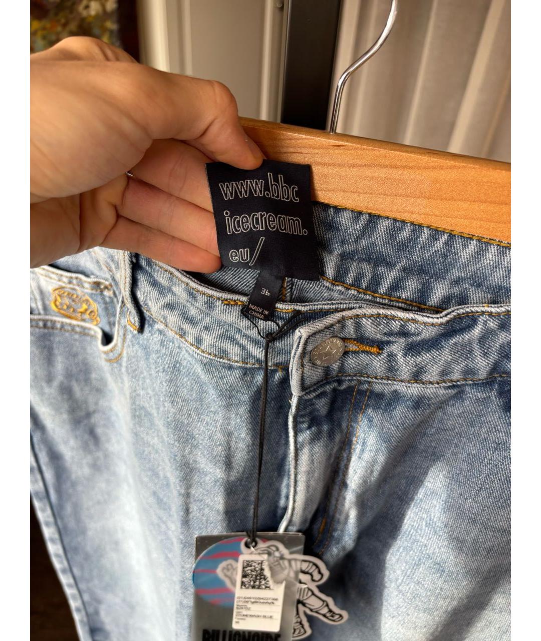 BILLIONAIRE BOYS CLUB Голубые хлопковые прямые джинсы, фото 6