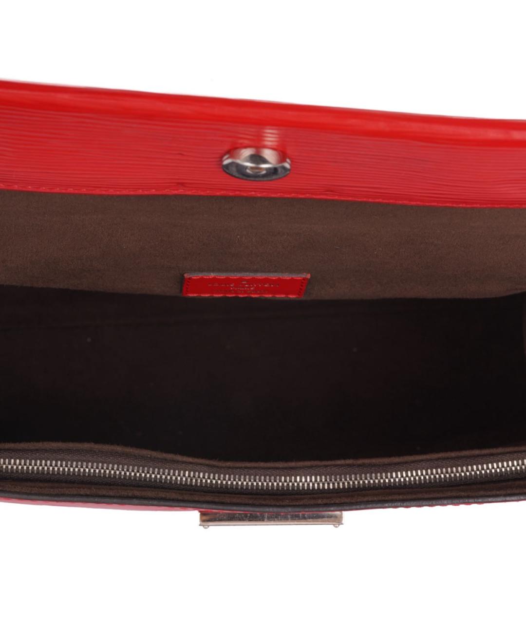 LOUIS VUITTON Красная кожаная сумка с короткими ручками, фото 7
