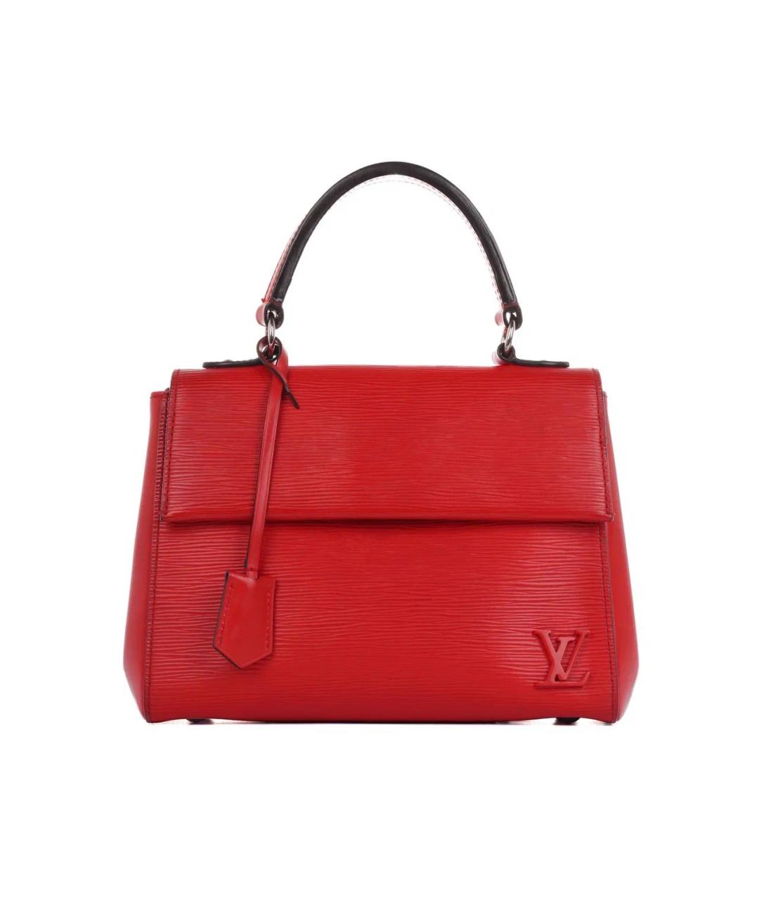 LOUIS VUITTON Красная кожаная сумка с короткими ручками, фото 1