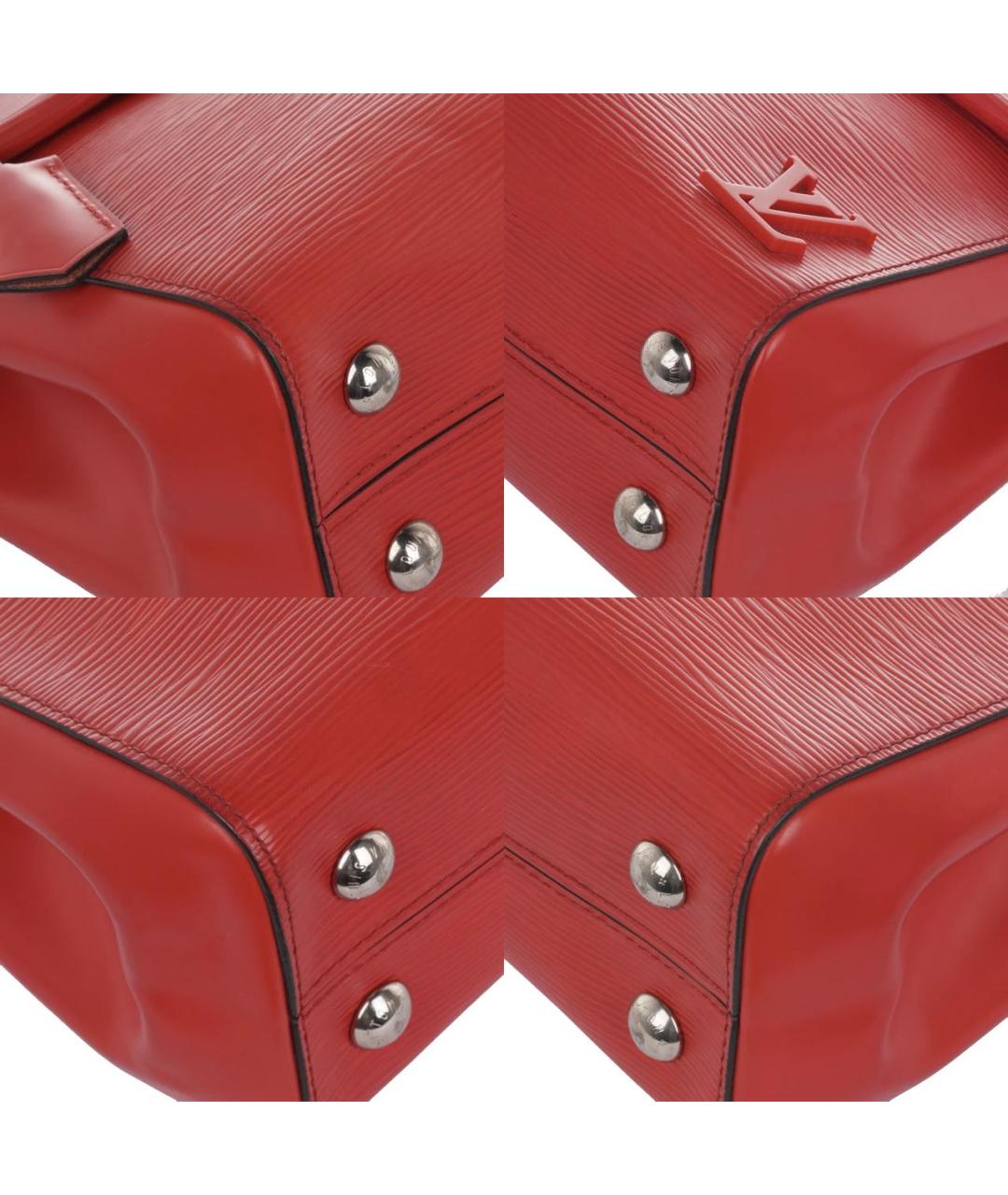 LOUIS VUITTON Красная кожаная сумка с короткими ручками, фото 6
