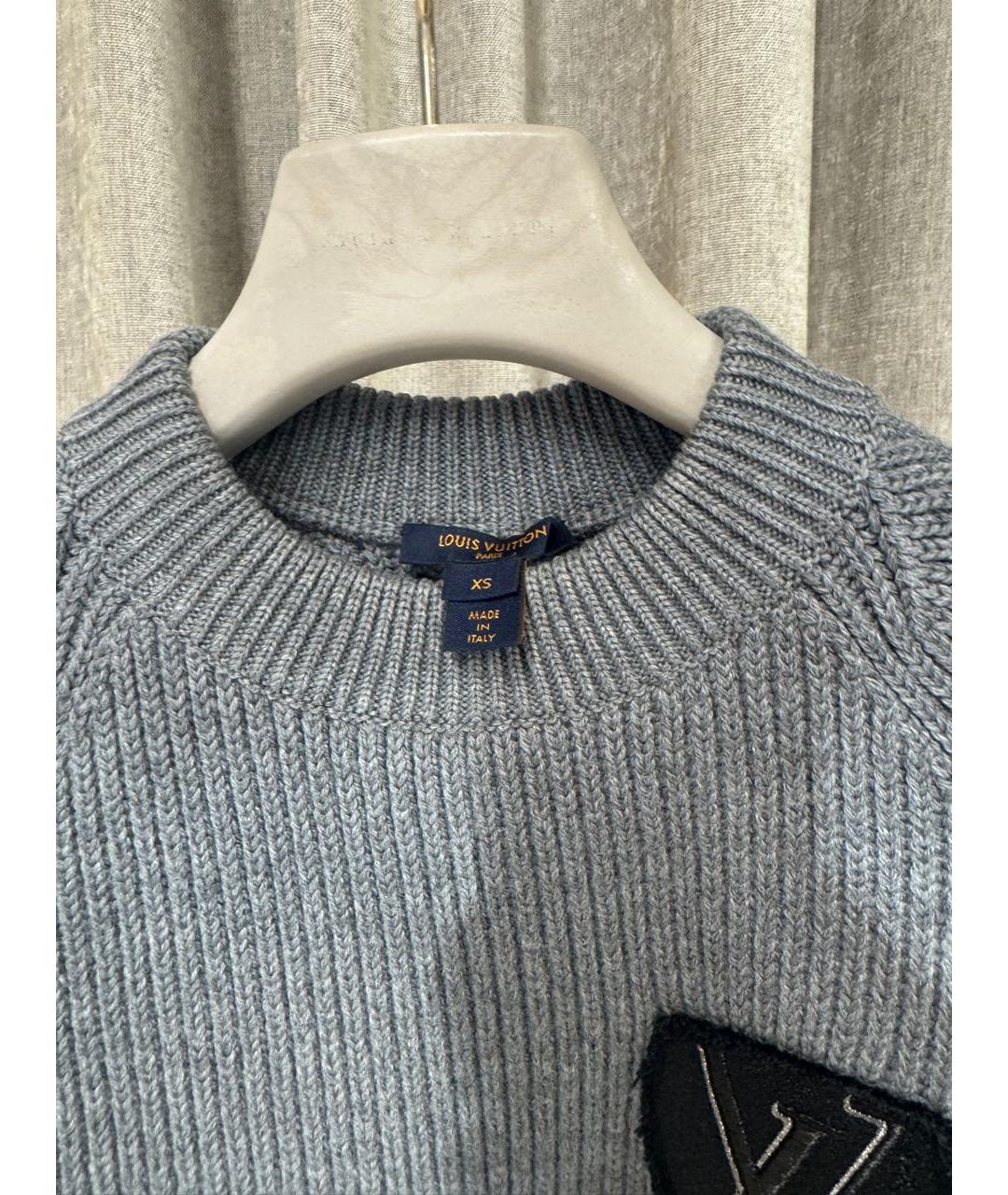 LOUIS VUITTON Серый шерстяной джемпер / свитер, фото 2