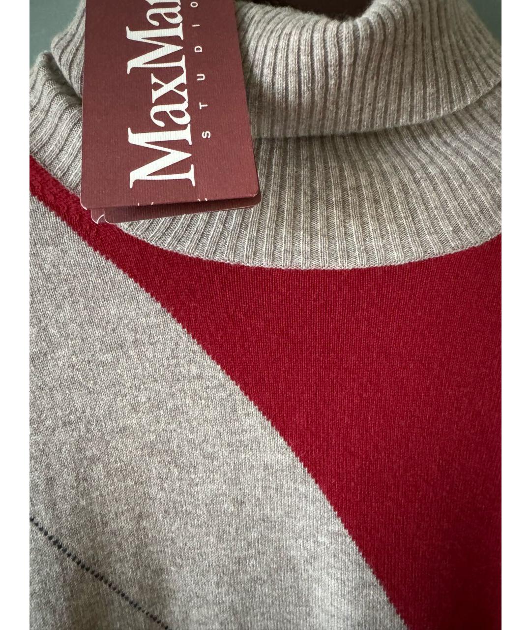 MAX MARA STUDIO Серый шерстяной джемпер / свитер, фото 7