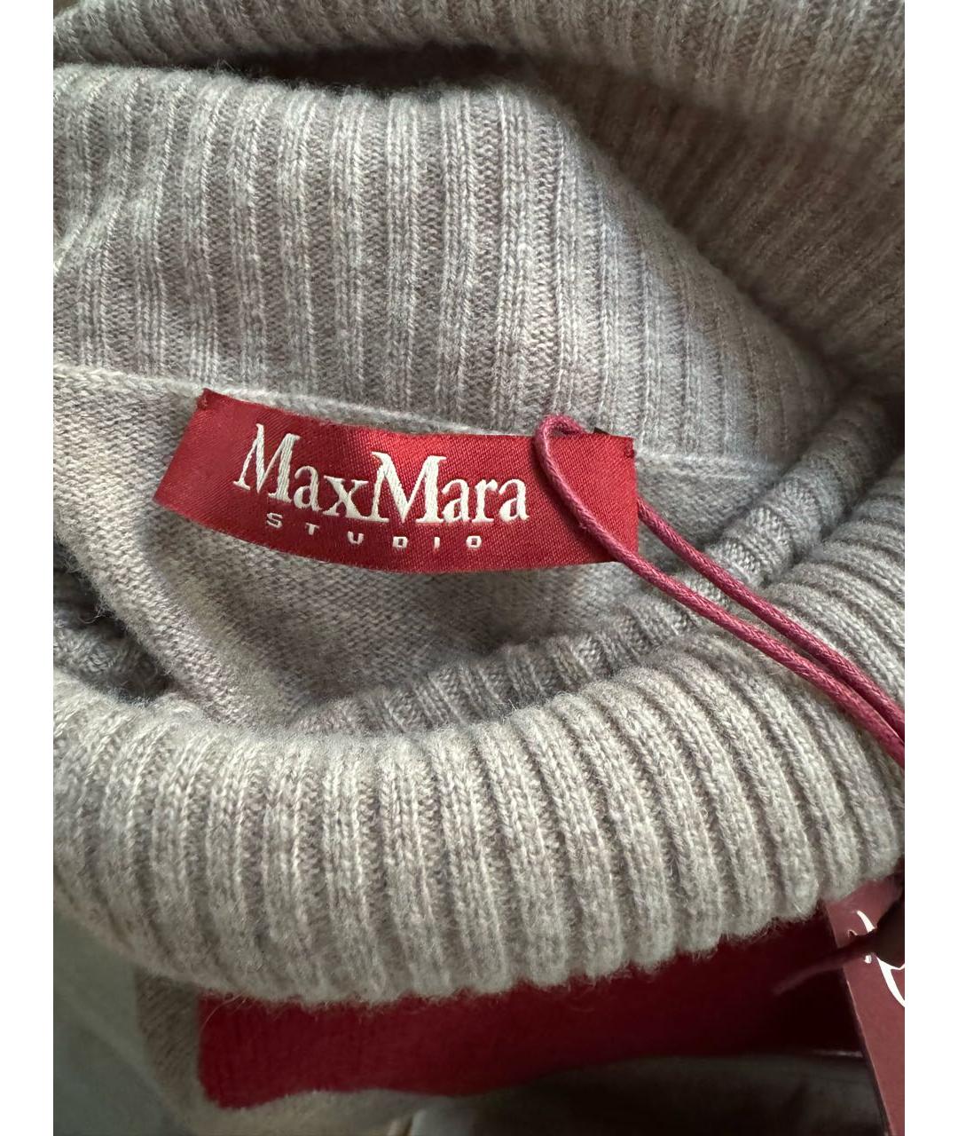 MAX MARA STUDIO Серый шерстяной джемпер / свитер, фото 5