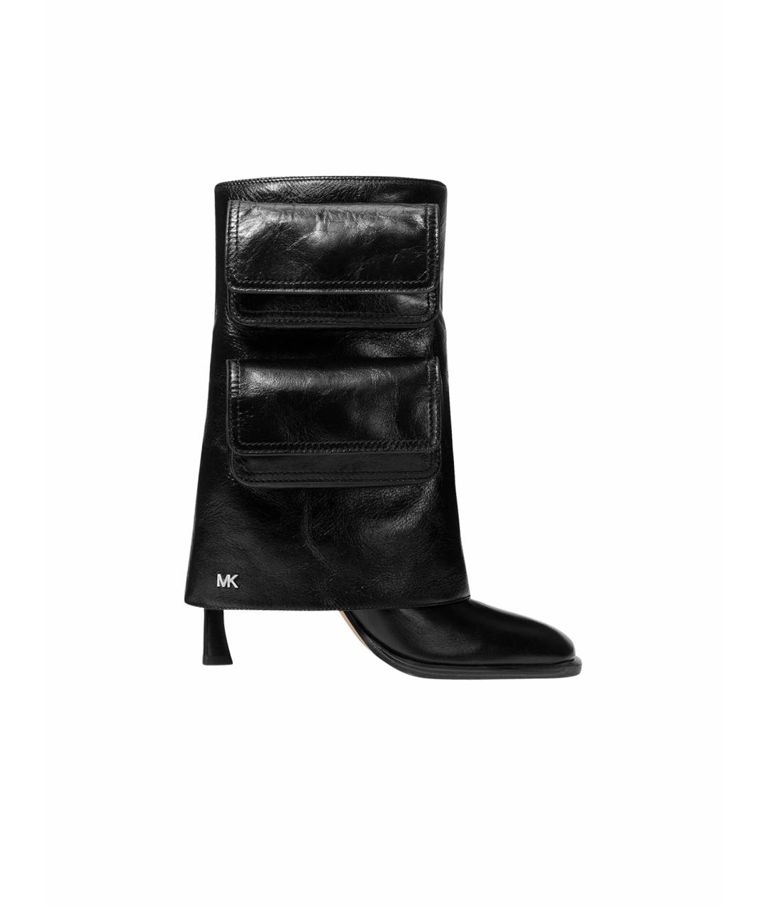 MICHAEL KORS Черные кожаные сапоги, фото 1