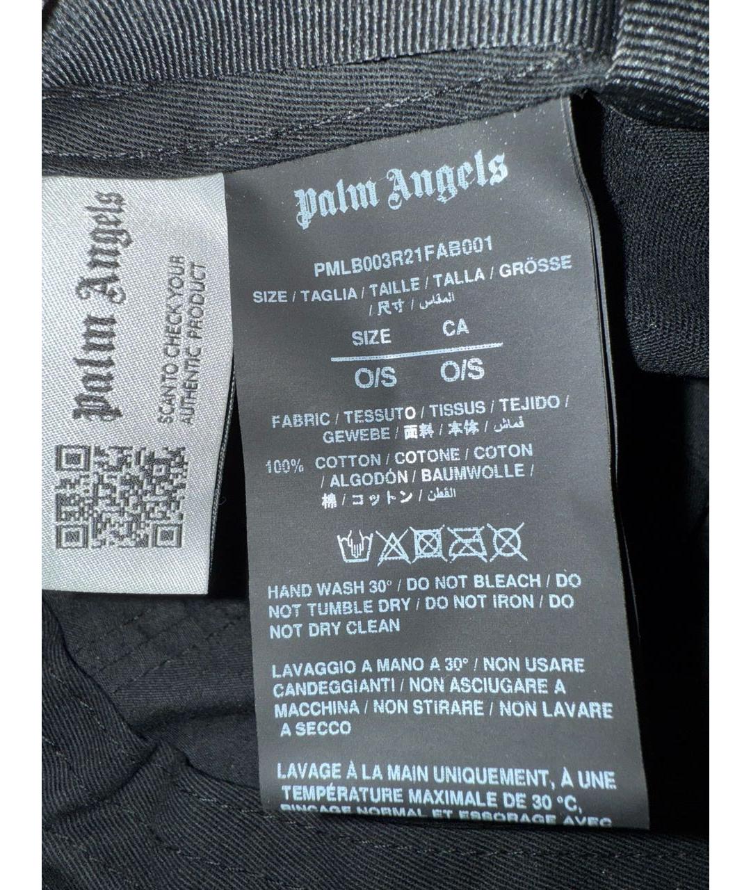 PALM ANGELS Черная хлопковая кепка/бейсболка, фото 3