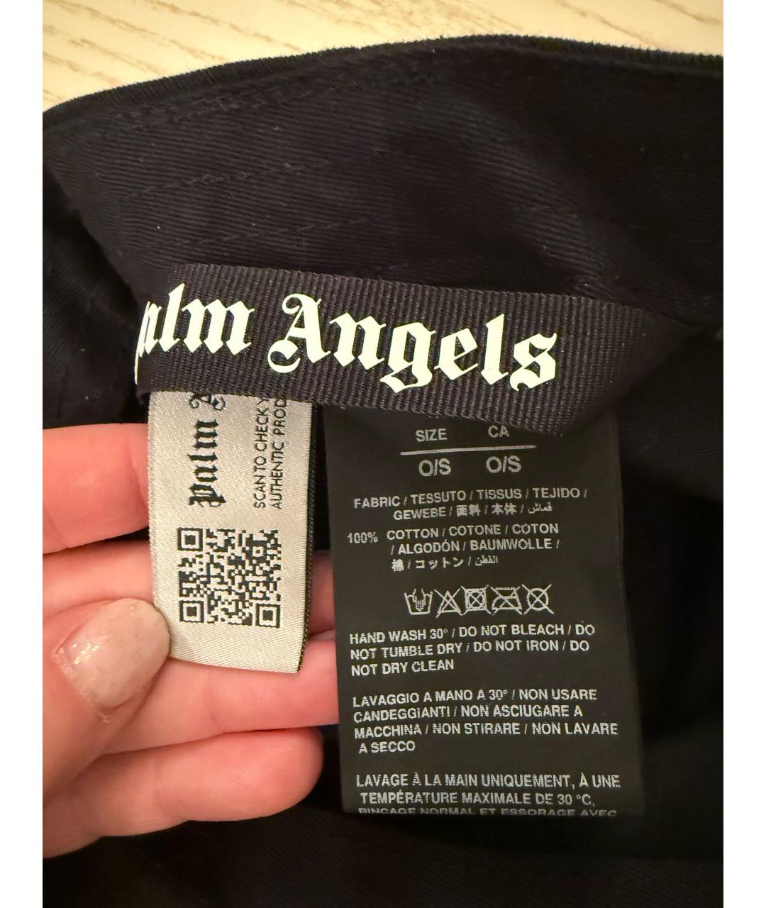 PALM ANGELS Черная хлопковая кепка/бейсболка, фото 2