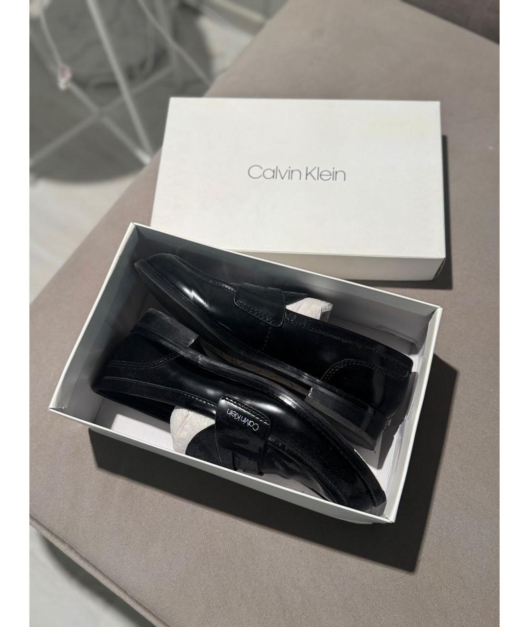 CALVIN KLEIN Черные лоферы из лакированной кожи, фото 3