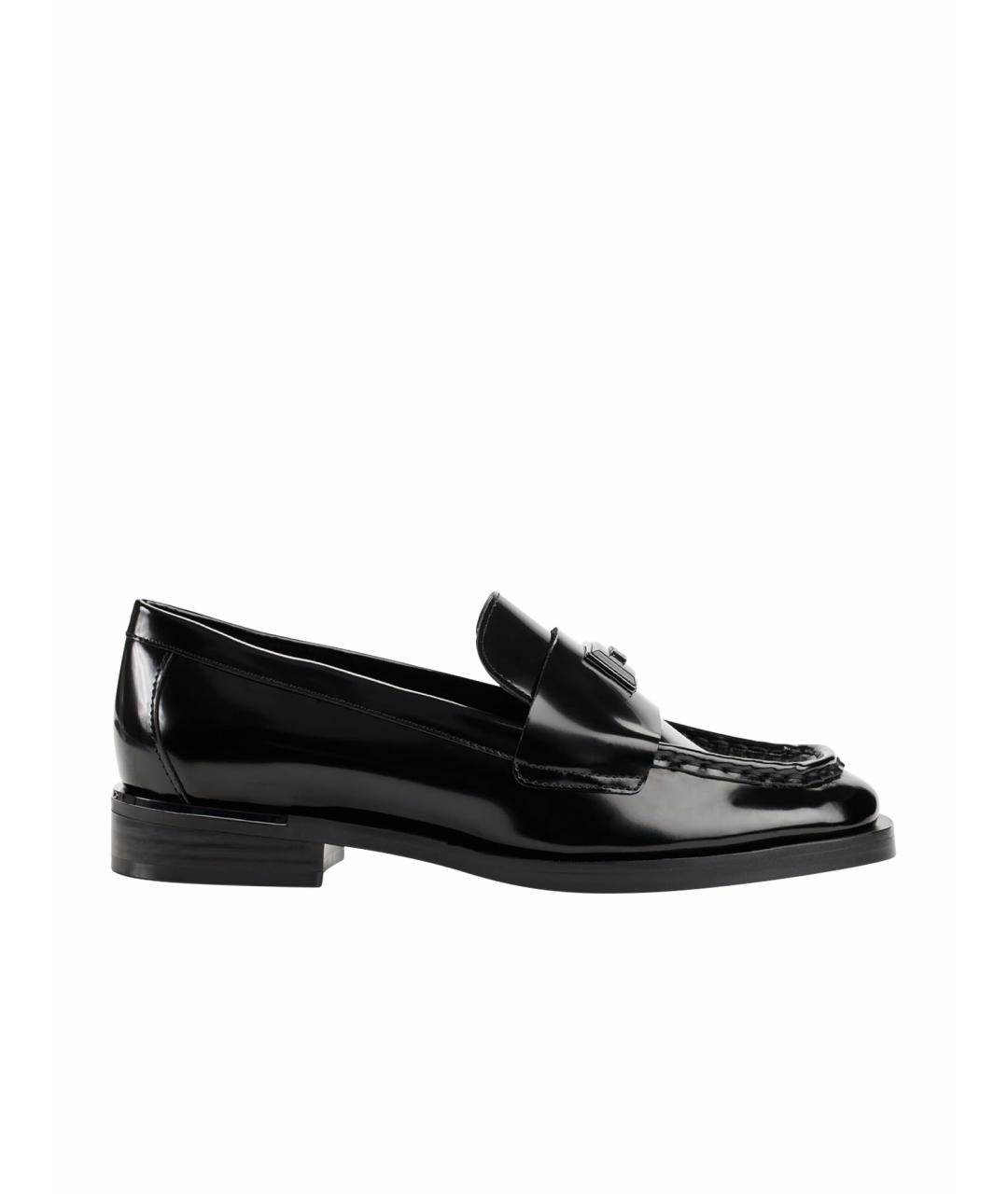 CALVIN KLEIN Черные лоферы из лакированной кожи, фото 1