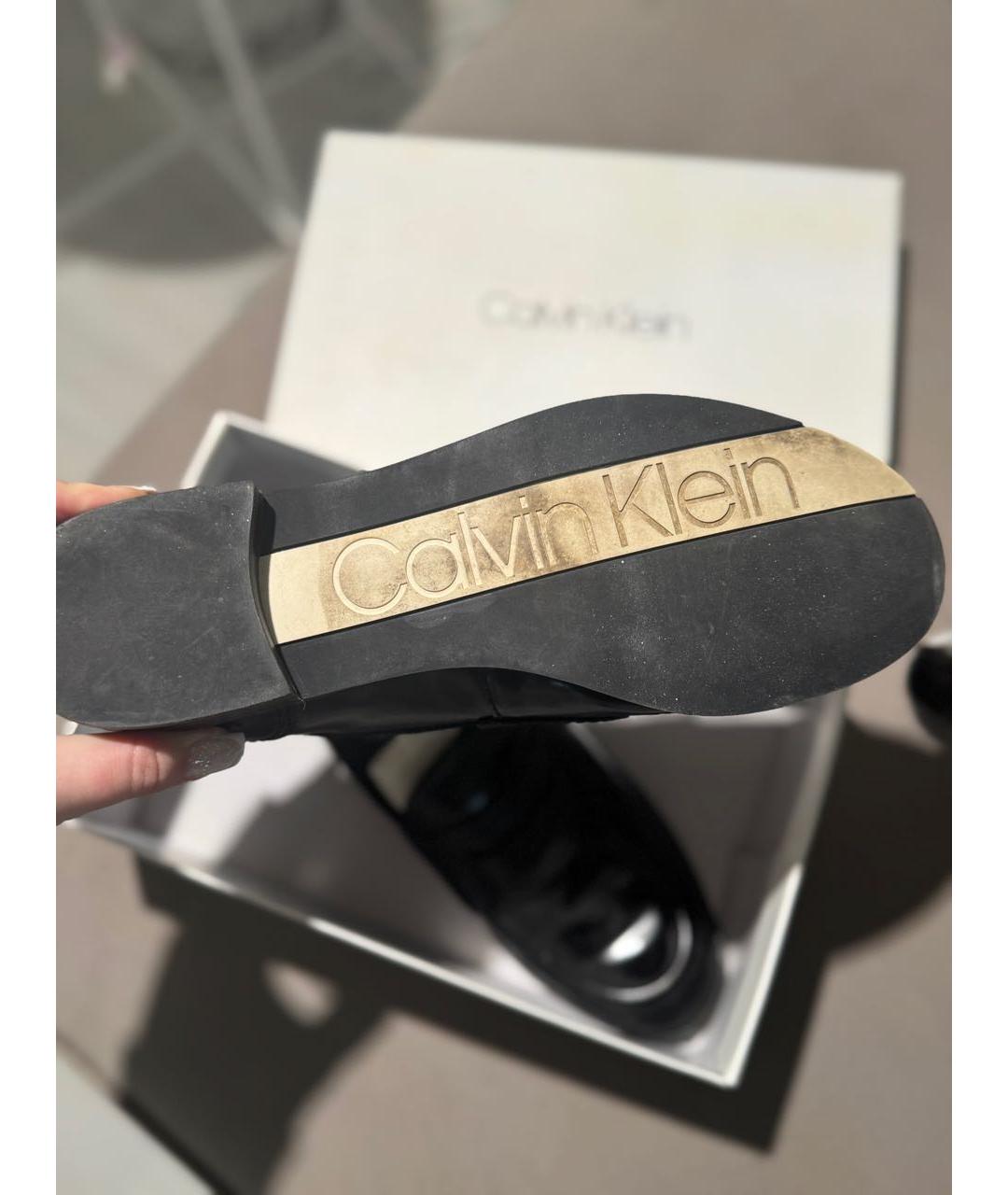 CALVIN KLEIN Черные лоферы из лакированной кожи, фото 2