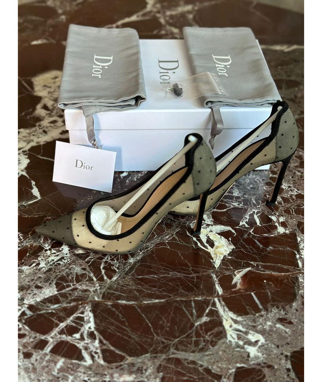 CHRISTIAN DIOR Черные замшевые туфли, фото 2