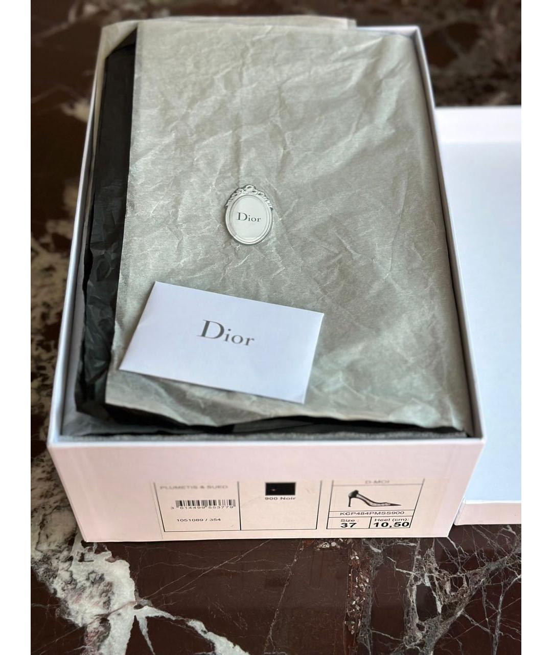 CHRISTIAN DIOR Черные замшевые туфли, фото 5