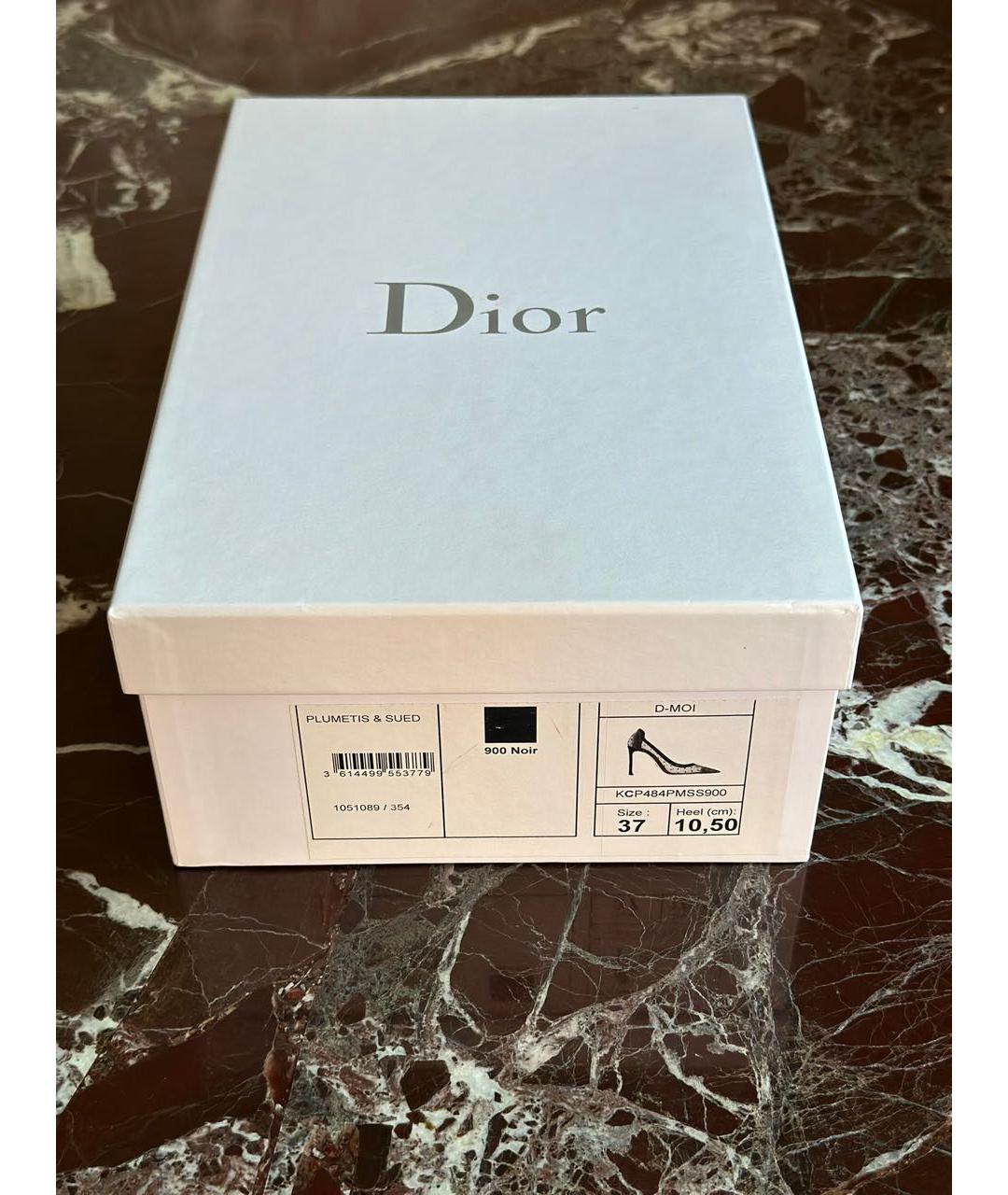 CHRISTIAN DIOR Черные замшевые туфли, фото 6