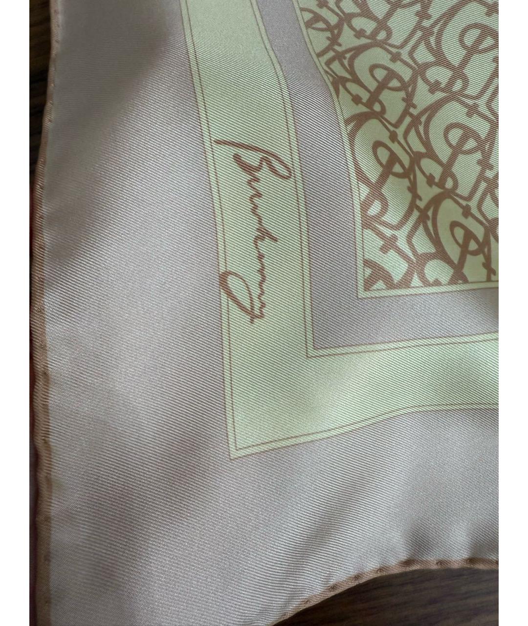 BURBERRY Розовый шелковый платок, фото 6