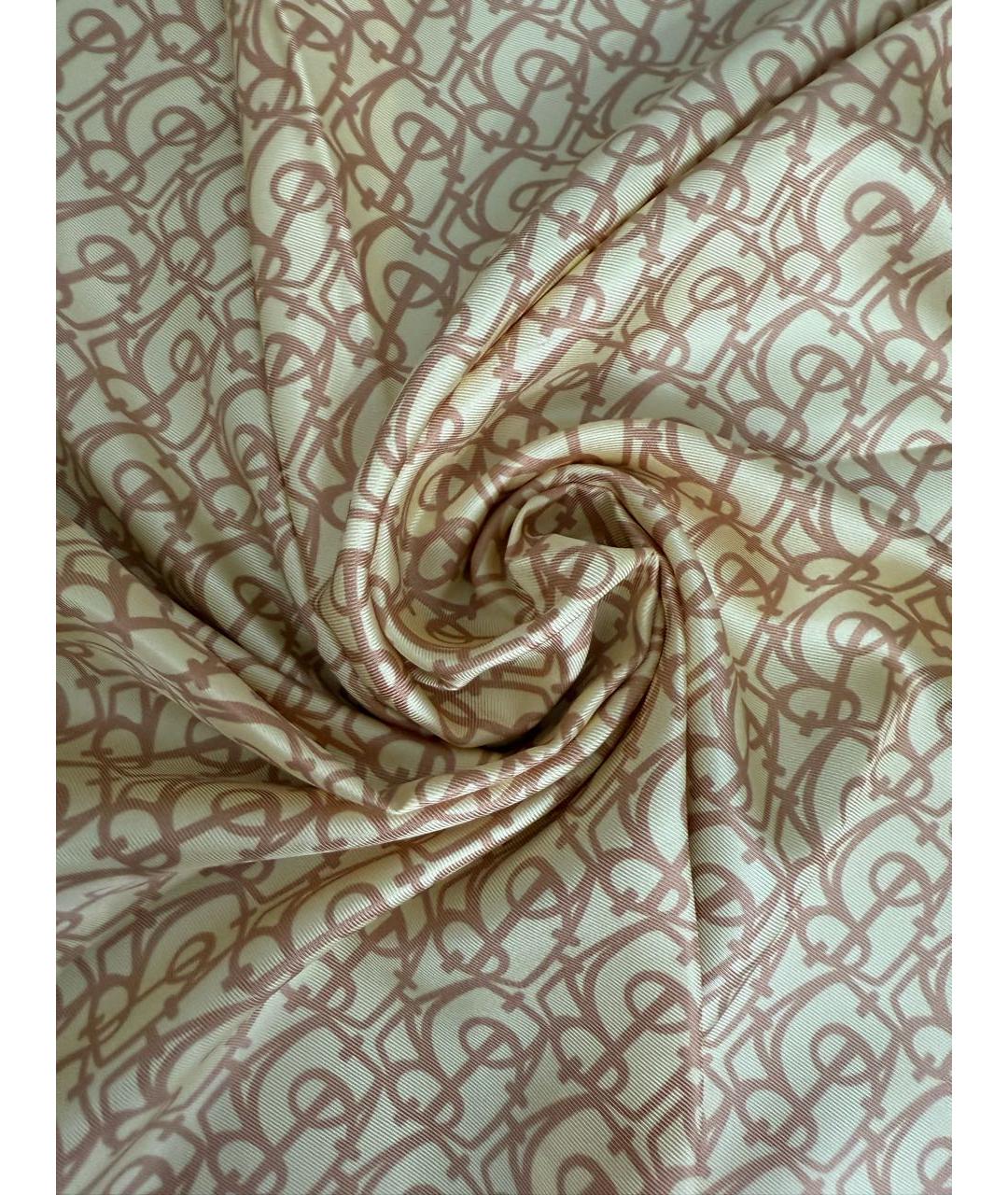BURBERRY Розовый шелковый платок, фото 3
