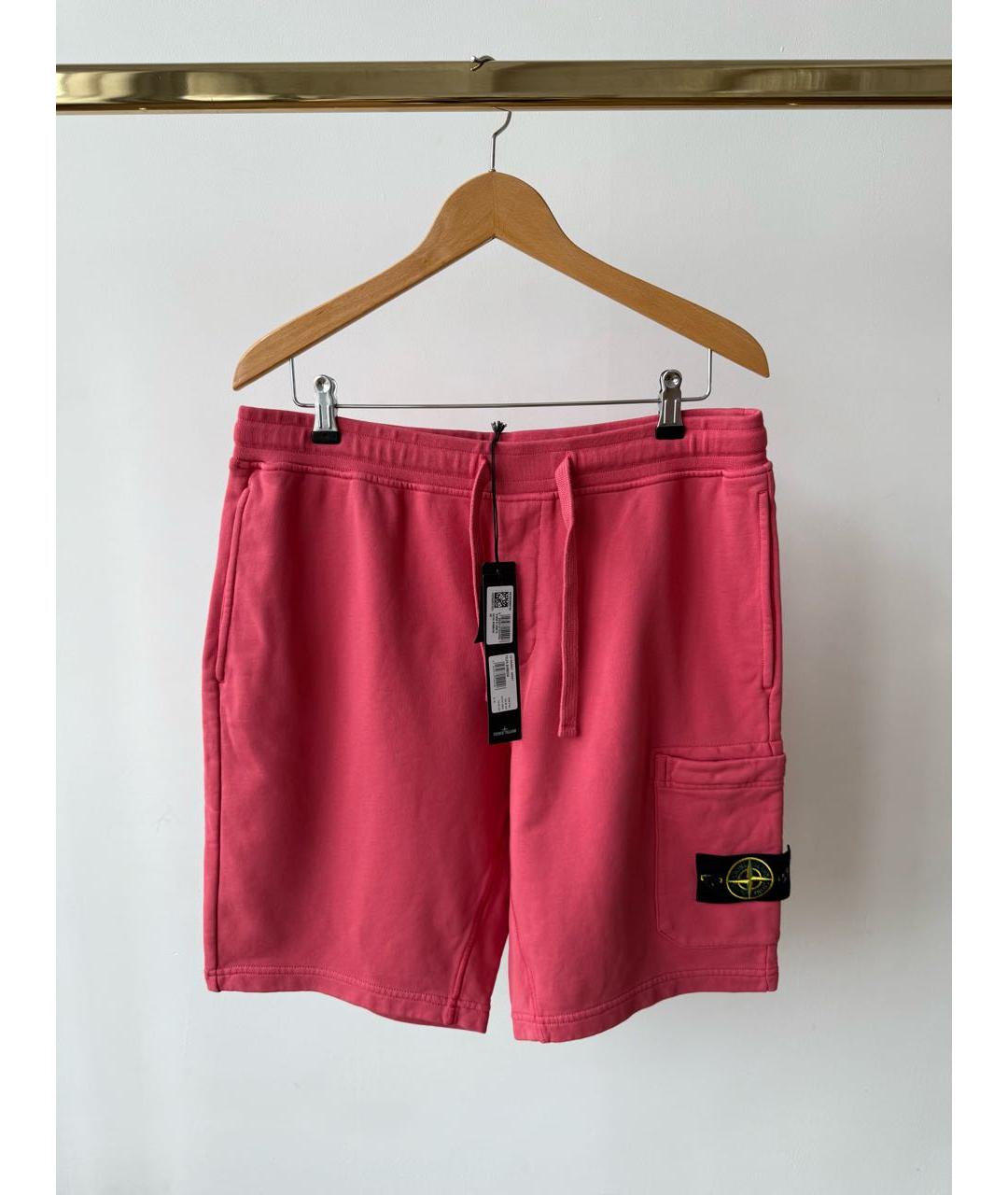 STONE ISLAND Розовые хлопковые шорты, фото 2