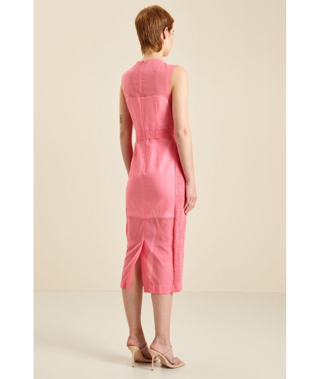SPORTMAX Розовое хлопковое платье, фото 3