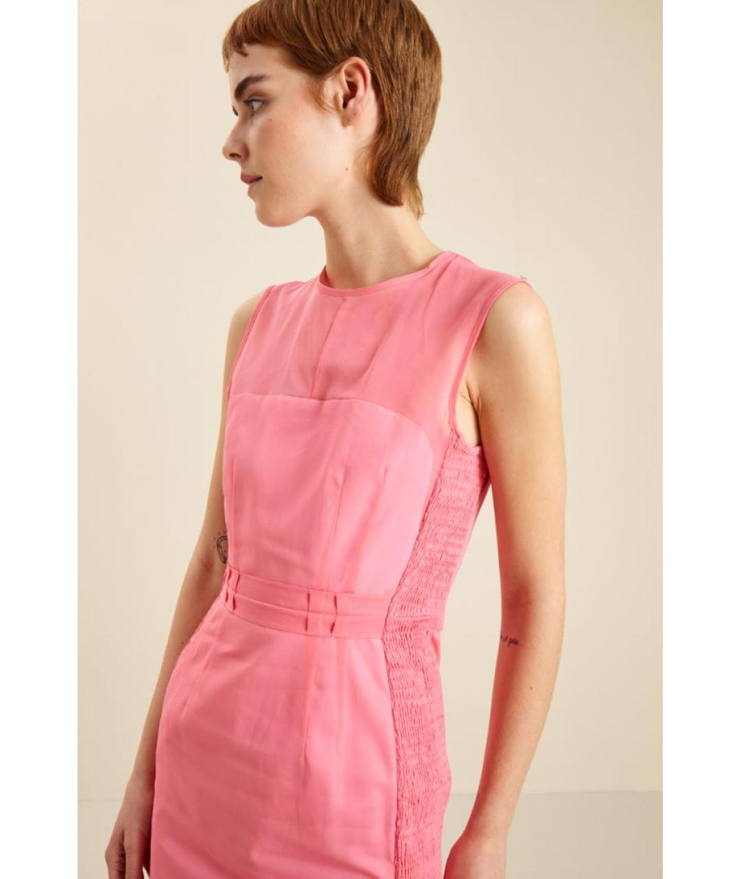 SPORTMAX Розовое хлопковое платье, фото 4