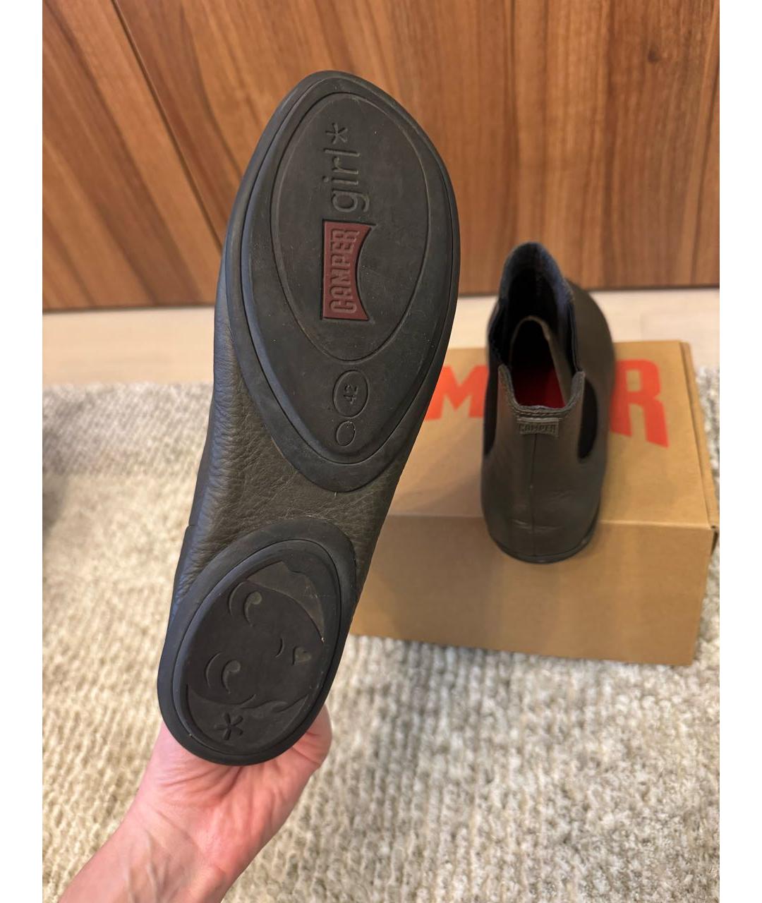 Camper Зеленые кожаные ботинки, фото 5