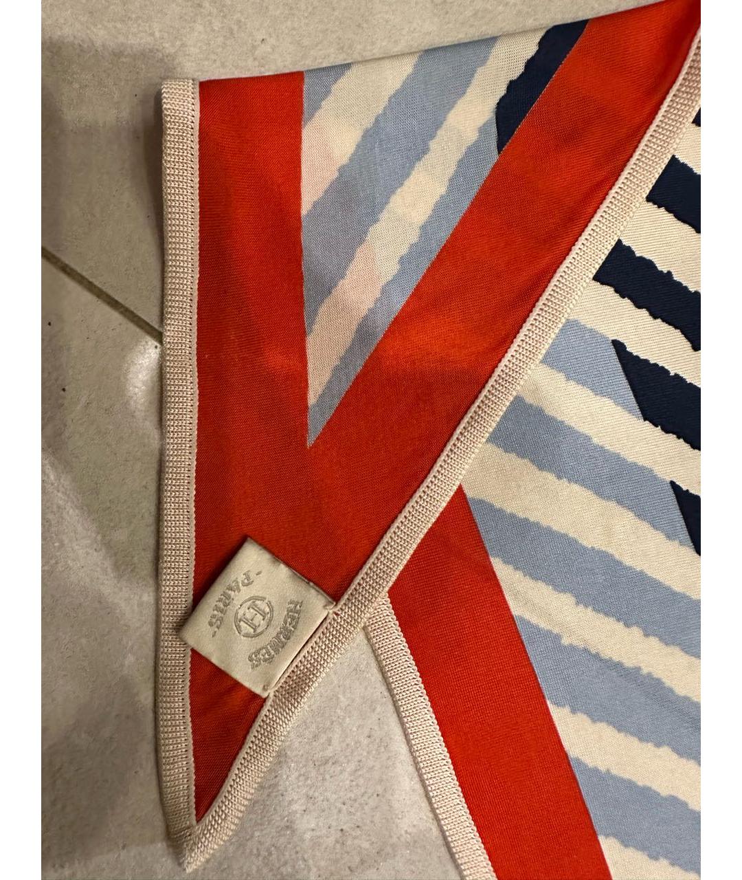 HERMES Мульти шелковый платок, фото 3