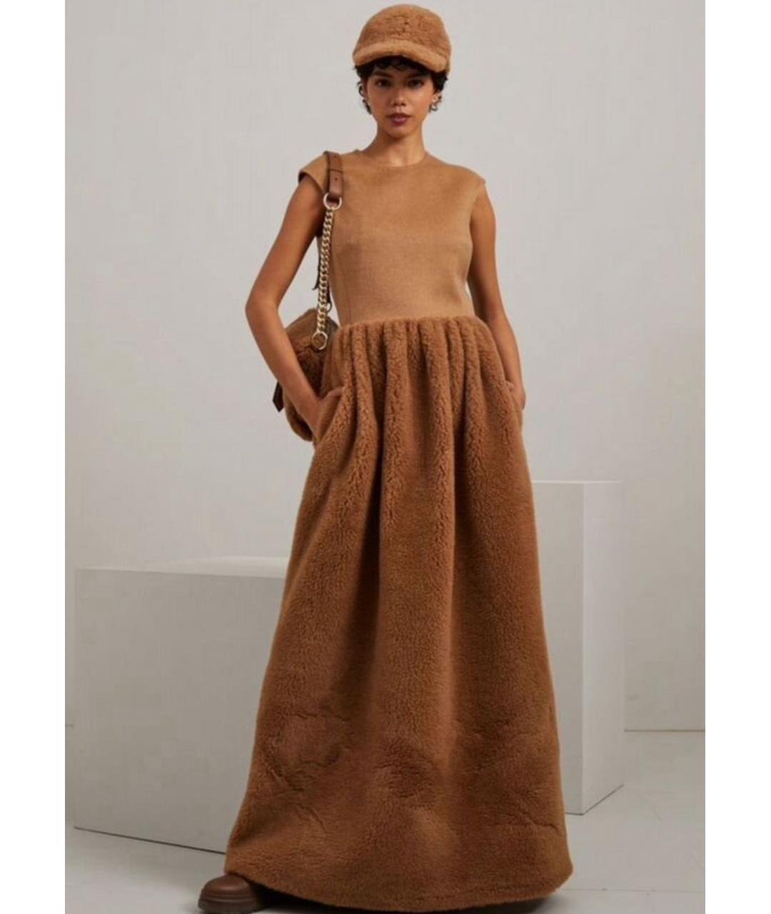 MAX MARA Коричневая шерстяная кепка, фото 4