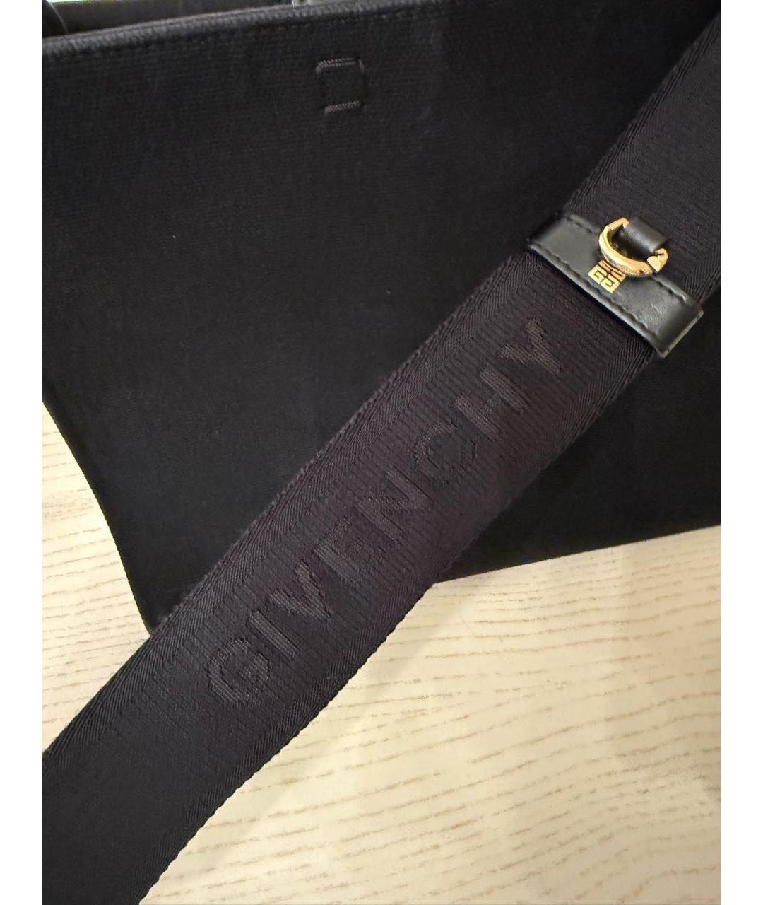 GIVENCHY Черная хлопковая сумка тоут, фото 4