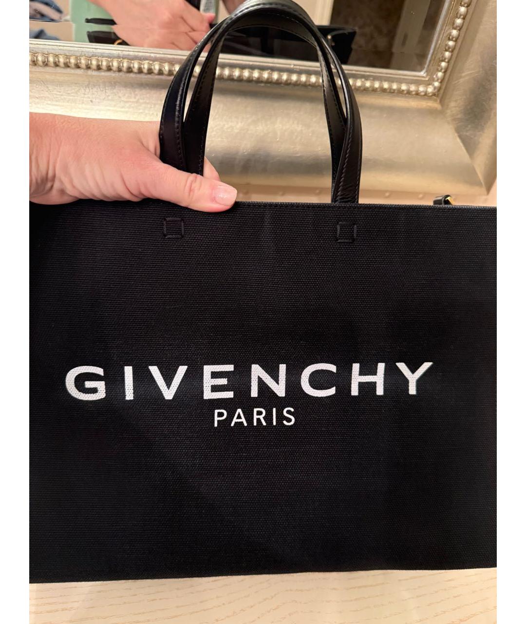 GIVENCHY Черная хлопковая сумка тоут, фото 2