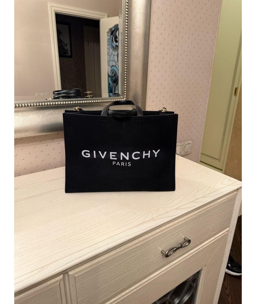 GIVENCHY Черная хлопковая сумка тоут, фото 9