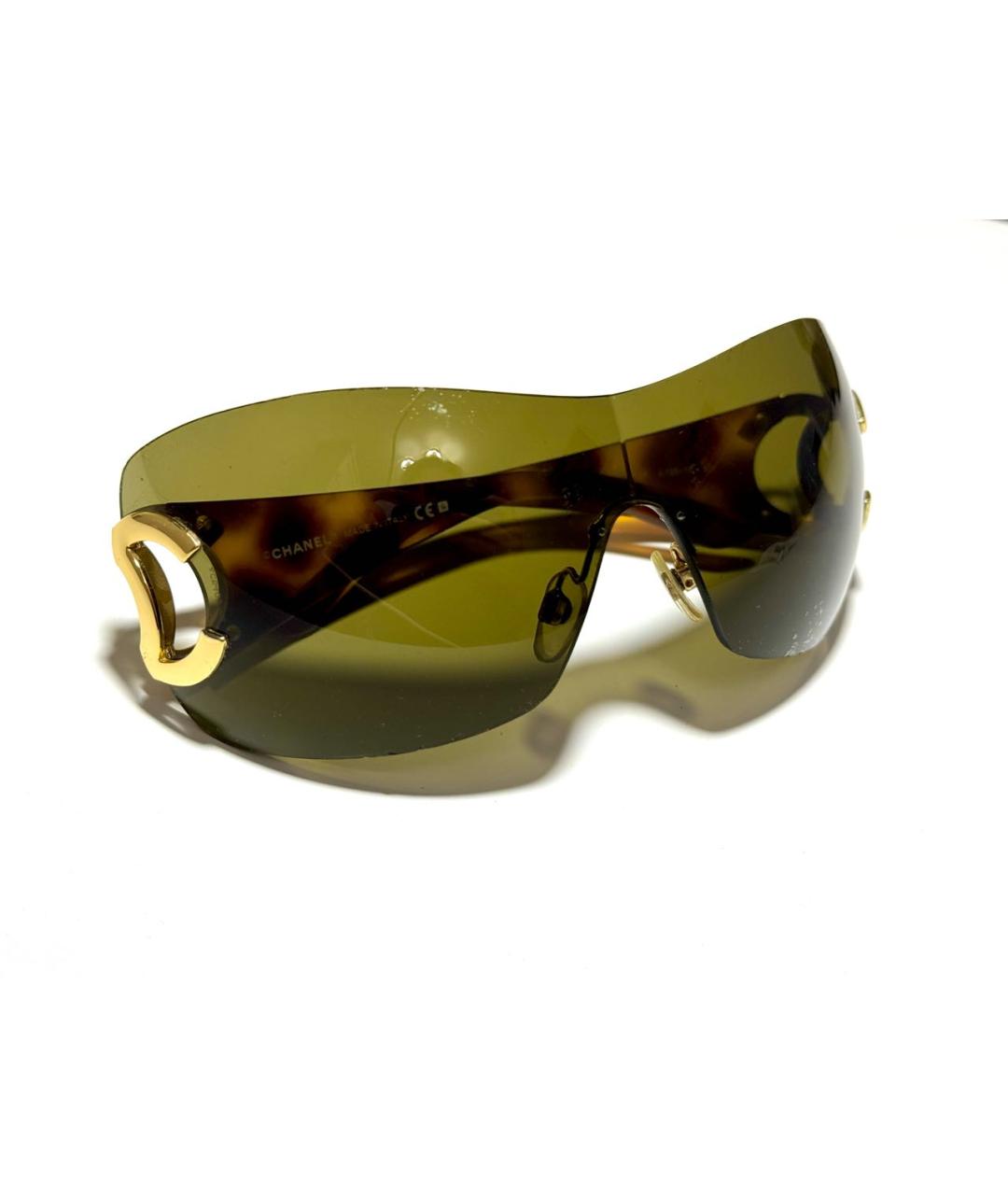 CHANEL Коричневые пластиковые солнцезащитные очки, фото 7