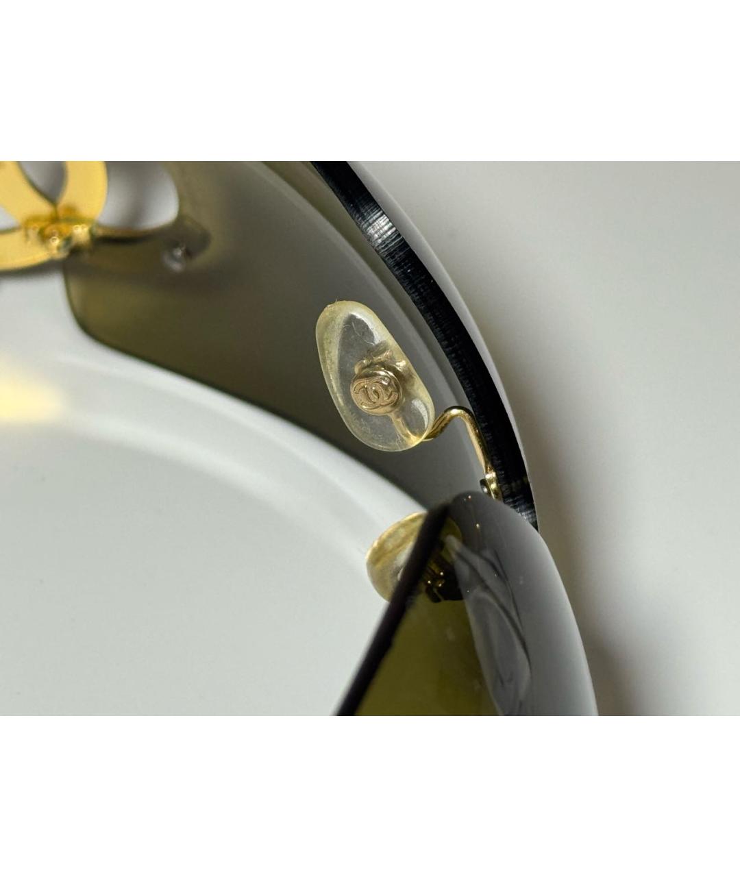 CHANEL Коричневые пластиковые солнцезащитные очки, фото 8