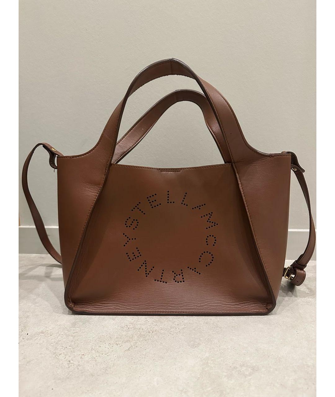 STELLA MCCARTNEY Коричневая сумка тоут из искусственной кожи, фото 6