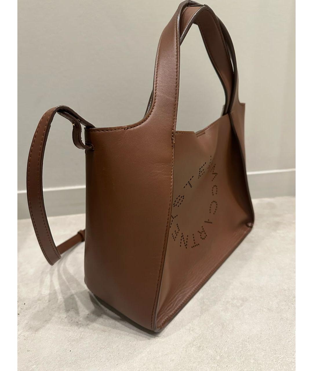 STELLA MCCARTNEY Коричневая сумка тоут из искусственной кожи, фото 2