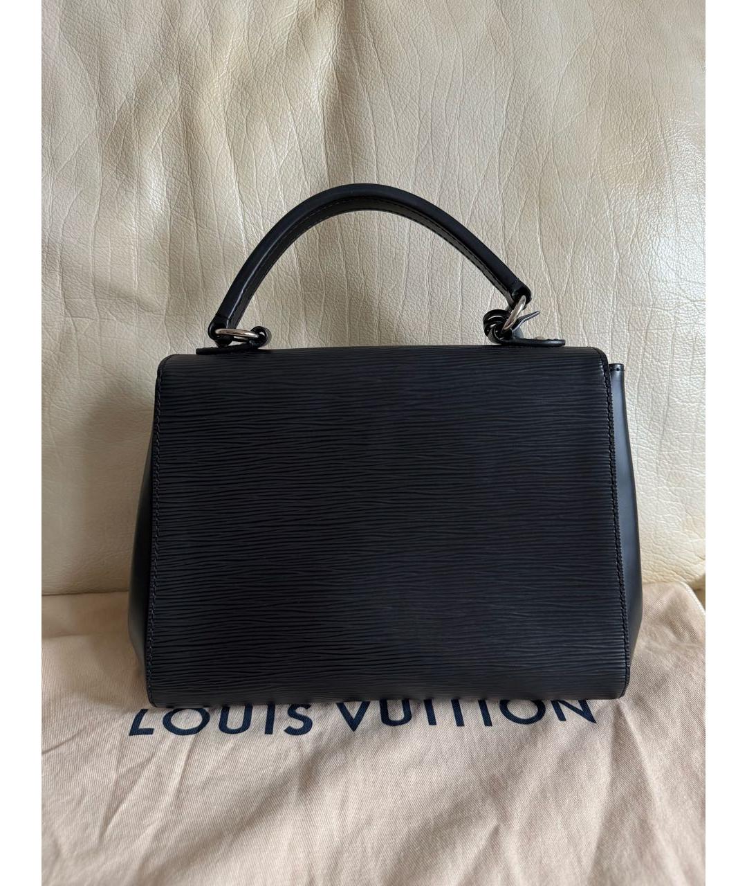 LOUIS VUITTON Черная кожаная сумка через плечо, фото 2