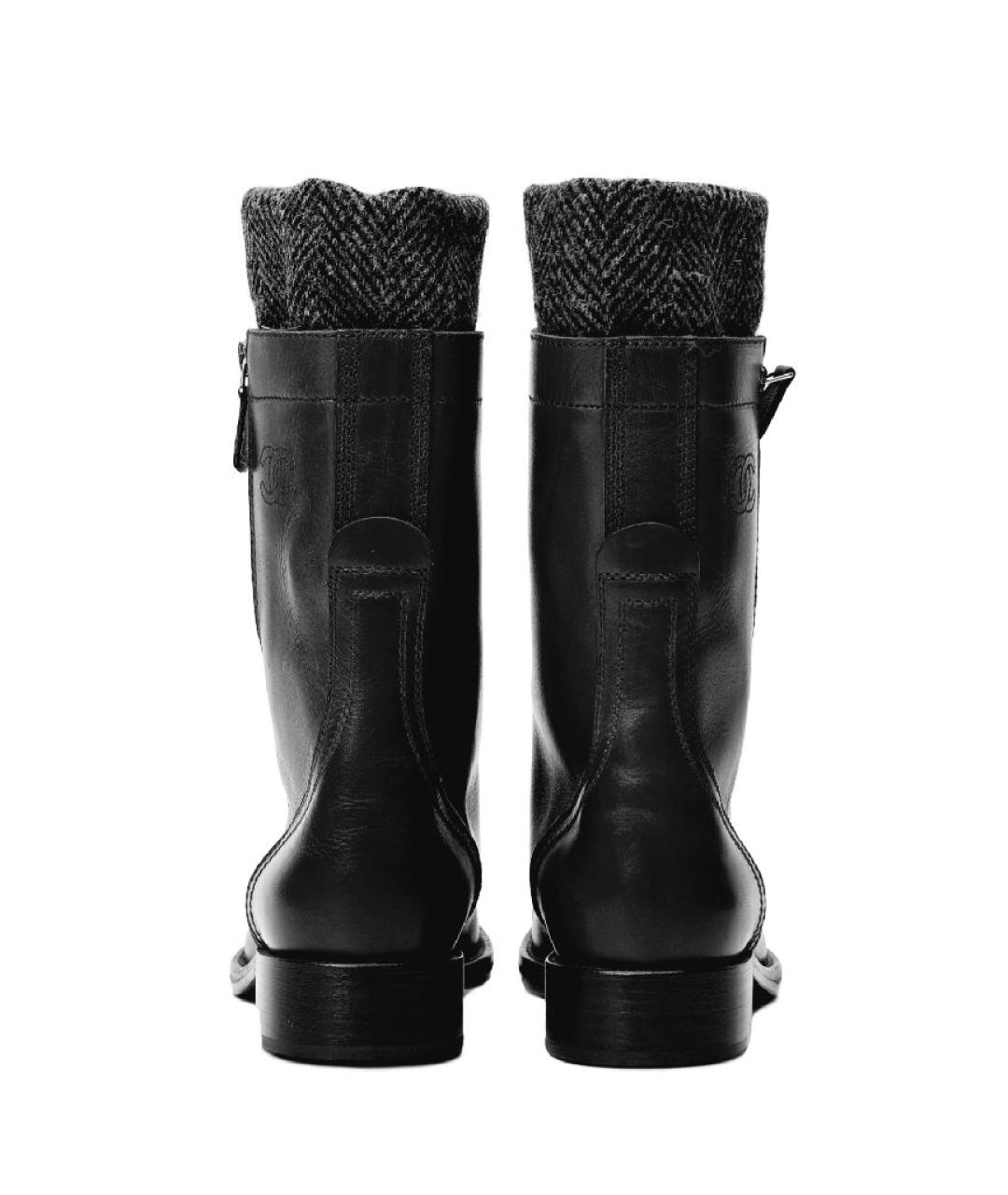 CHANEL Черные кожаные сапоги, фото 3