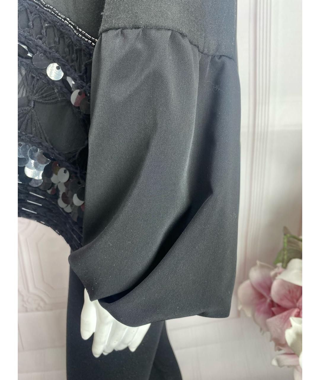 JO NO FUI Черная шерстяная блузы, фото 7