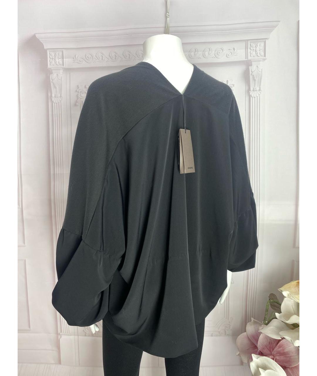 JO NO FUI Черная шерстяная блузы, фото 2