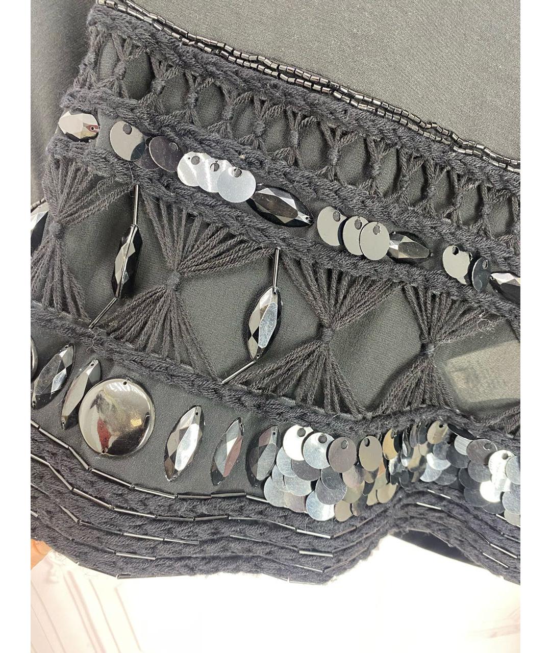 JO NO FUI Черная шерстяная блузы, фото 4