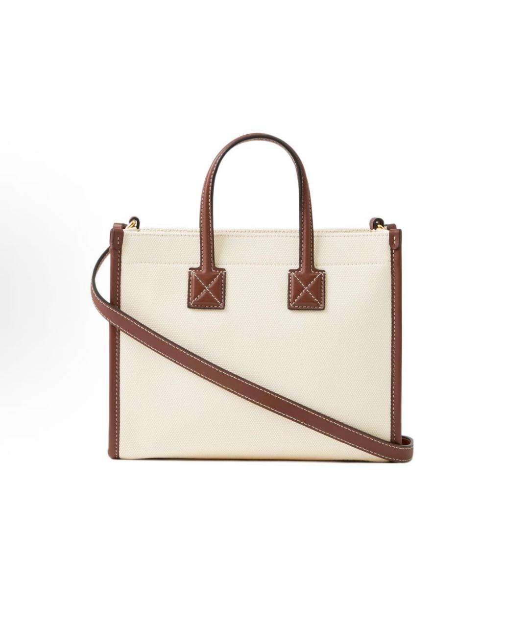 BURBERRY Бежевая кожаная сумка тоут, фото 4