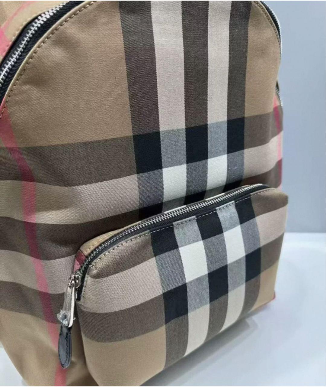 BURBERRY Бежевый тканевый рюкзак, фото 7