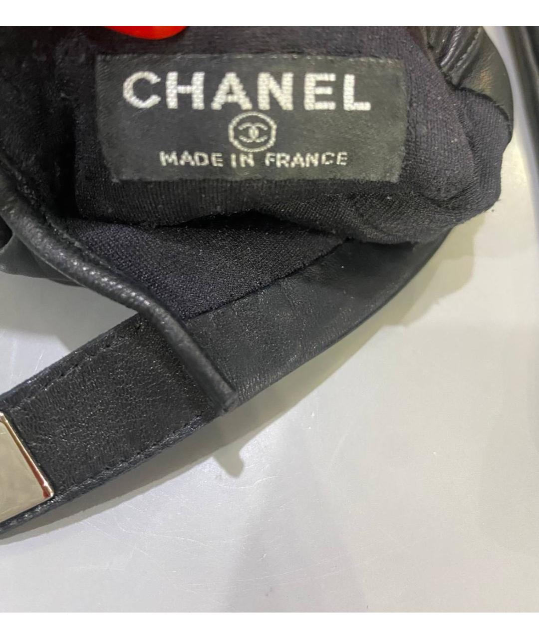 CHANEL Черные кожаные перчатки, фото 7