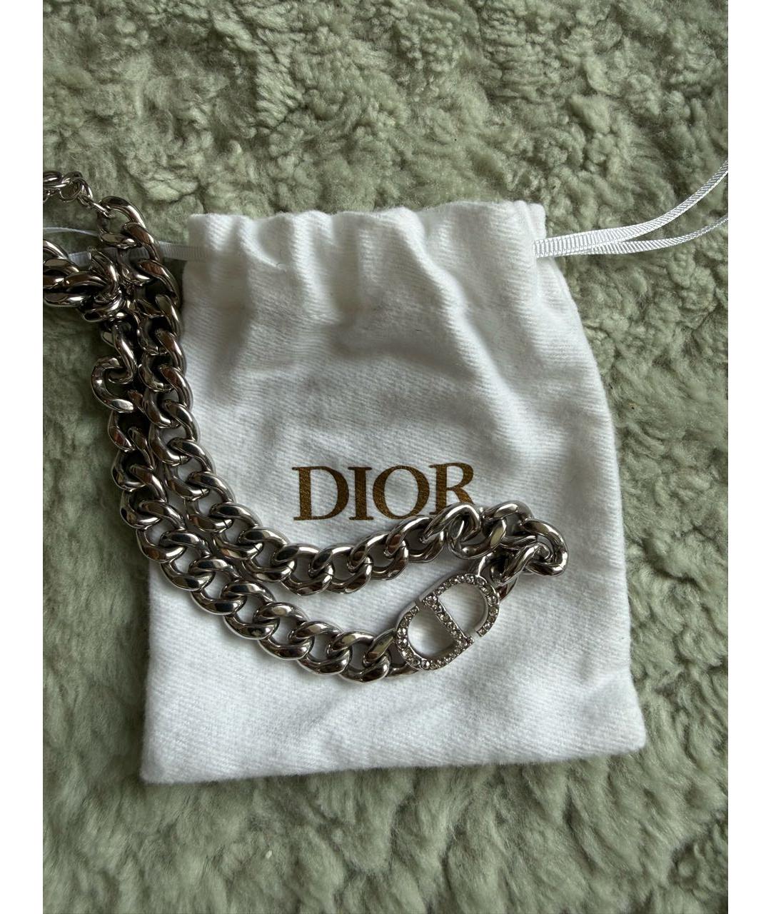 CHRISTIAN DIOR Серебряная металлическая цепочка, фото 2