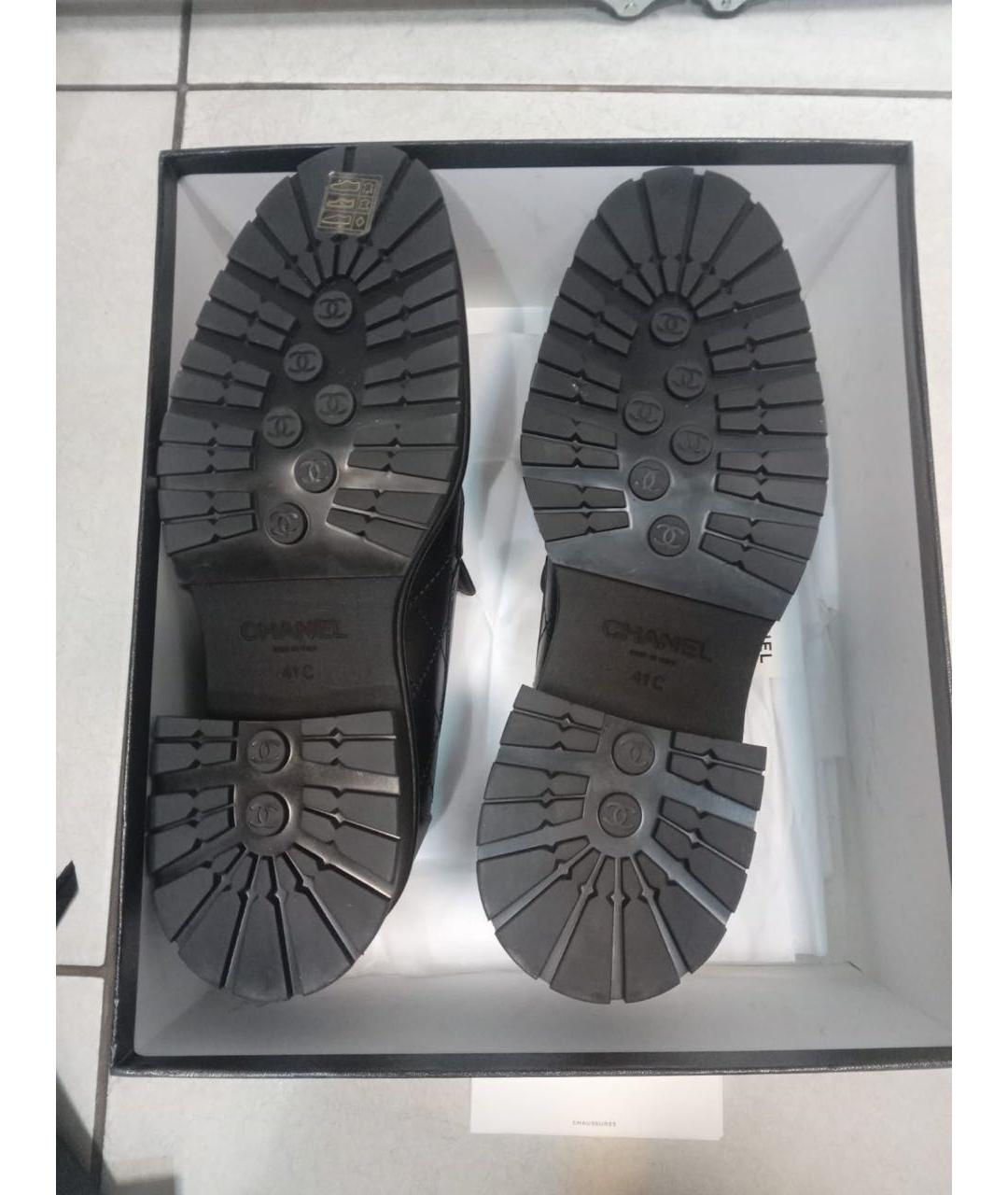 CHANEL Черные кожаные лоферы, фото 5