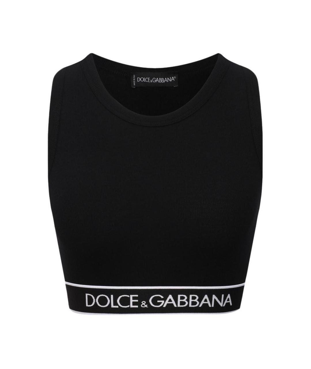 DOLCE&GABBANA Черная хлопковая майка, фото 1