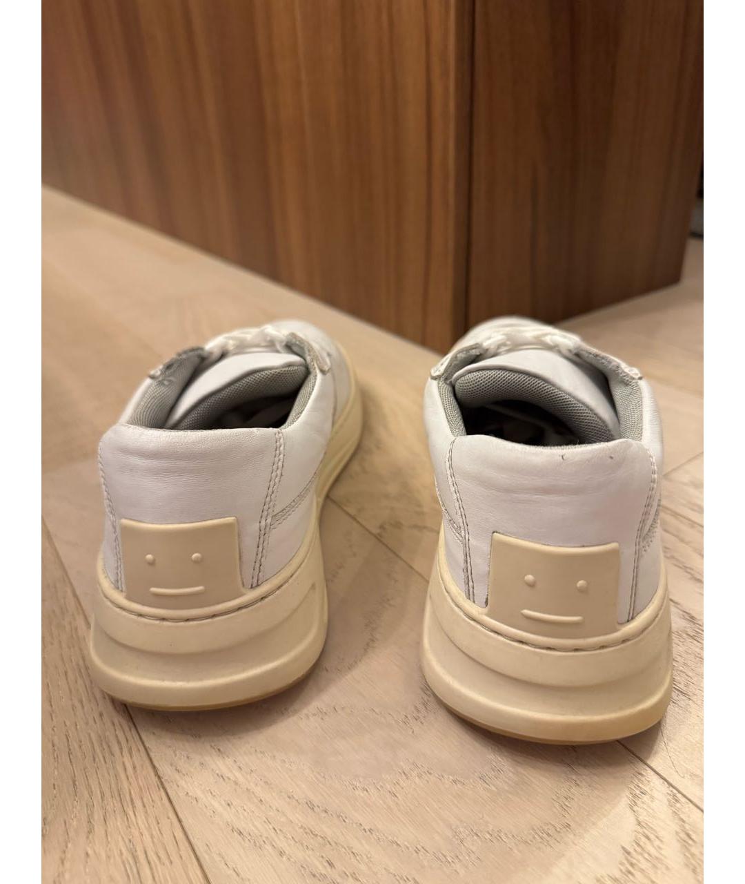 ACNE STUDIOS Белые кожаные кроссовки, фото 4