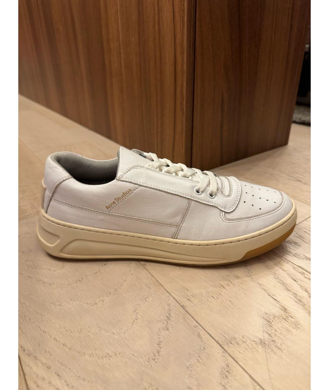 ACNE STUDIOS Белые кожаные кроссовки, фото 6