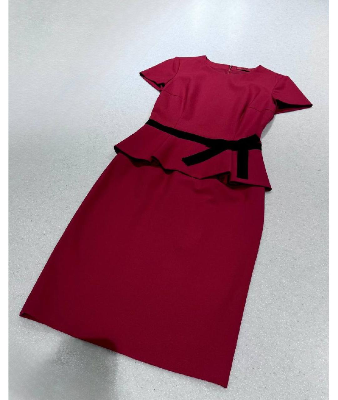 HUGO Красное полиэстеровое платье, фото 8