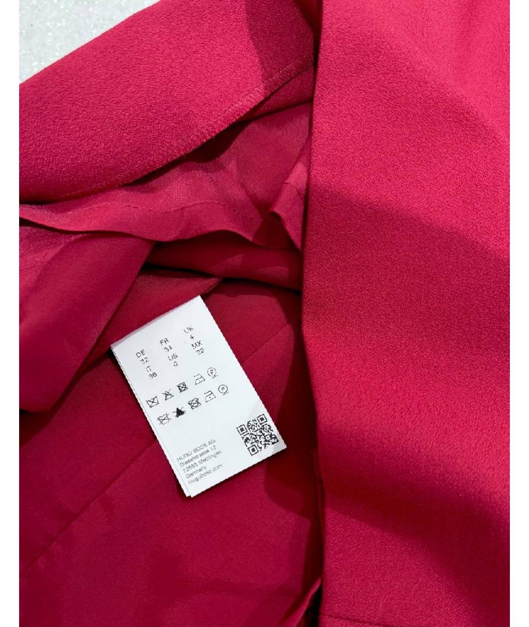 HUGO Красное полиэстеровое платье, фото 9